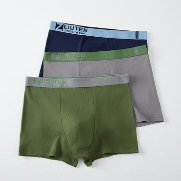 3/4 Pieces Men's Solid Color Casual And Fashionable Underwear Shorts Youth Sports Comfortable Boxer Shorts Sexy Beach Shorts