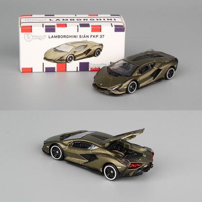 Bburago 1:64 Modelo de Carro em Liga Miniatura Veículos Diecast Brinquedo 911 Bolide Revuelto Bronco SP3 812 SF90 Taycan Huracan GT500 Urus