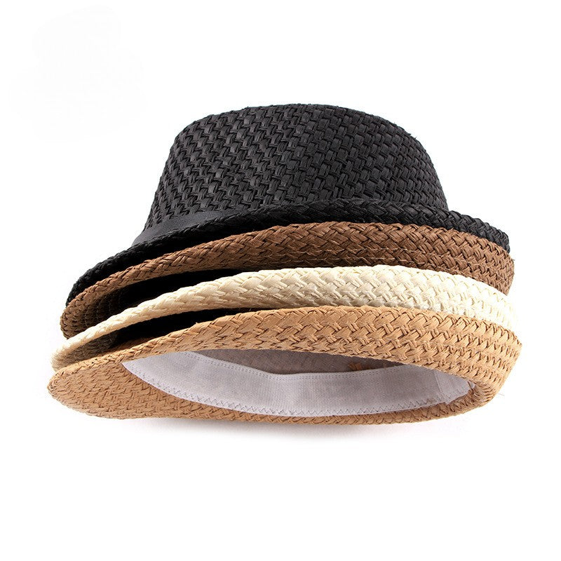 Chapéu Jazz Coreano Moderno Simples Chapéu de Sol Feminino Verão Protetor Solar Respirável Chapéu de Palha para Homens
