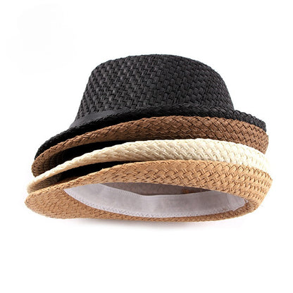 Chapéu Jazz Coreano Moderno Simples Chapéu de Sol Feminino Verão Protetor Solar Respirável Chapéu de Palha para Homens