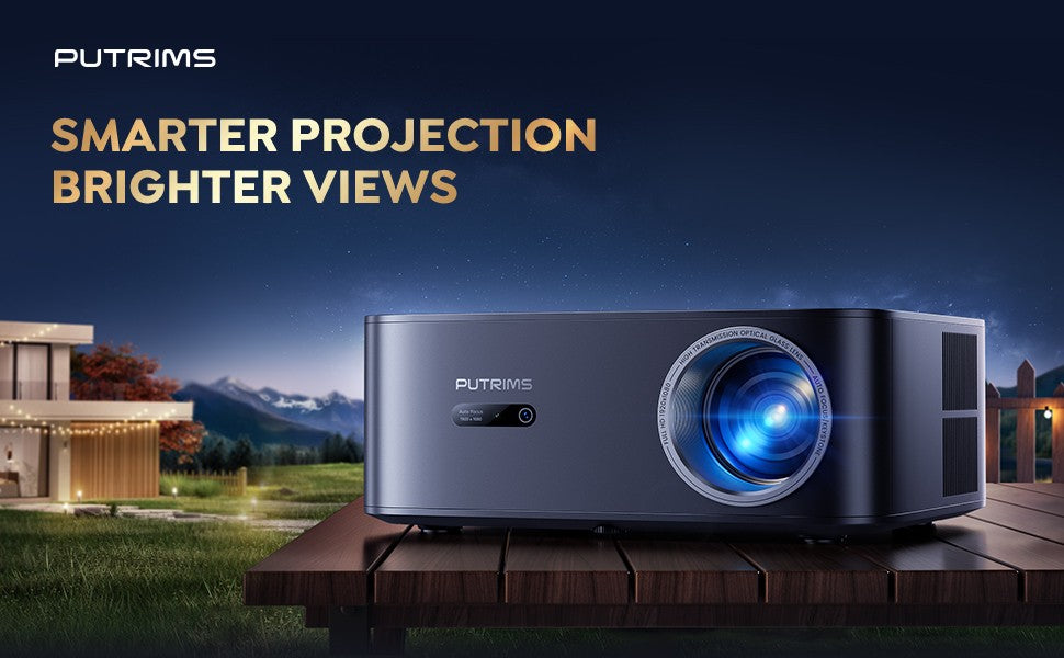 Projetor FHD 1080P Bluetooth WiFi Netflix Oficial e Foco Automático AI 1500 ANSI 30000 lúmens Suporte a 4K com Foco Automático