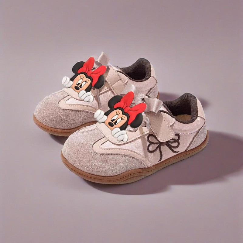 New Style Girls Casual Shoes Cute Minnie Anti-slip Kids Breathable Sport Footwear Children's Sneakers Soft Bottom Toddler Shoes
