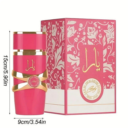lattafa yara 100ml Perfume Spray, Eau de Toilette Feminino, Colônia Feminina, fragrância duradoura, Colônia Perfume Árabe, Longa Duração