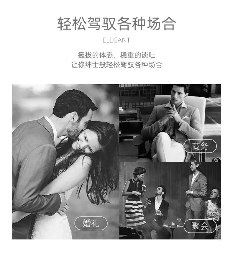 Mens Blazer Fashion Business Handsome Gentleman Korean Version of British Style Leisure Slim Solid Color Wedding Work Blazer