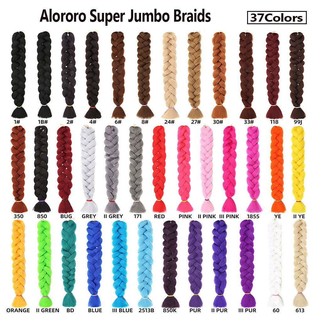 Cabelo Trançado Sintético Jumbo Alororo 82 polegadas Cabelo Falso Africano Fibra de Alta Temperatura Roxo Vermelho Extensões de Cabelo para Mulheres