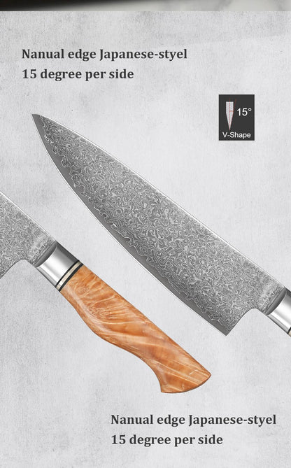 8 Inch Chef Knife 67-layers Damascus VG10 Steel Kitchen Knife Pro Cleaver Kitchen Sharp Knife