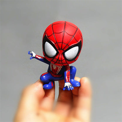 Marvel Vingadores Homem-Aranha Bonito Boneco de Ação Postura Anime Coleção Decoração Estatueta Modelo de Brinquedo Enfeites Presente para Crianças