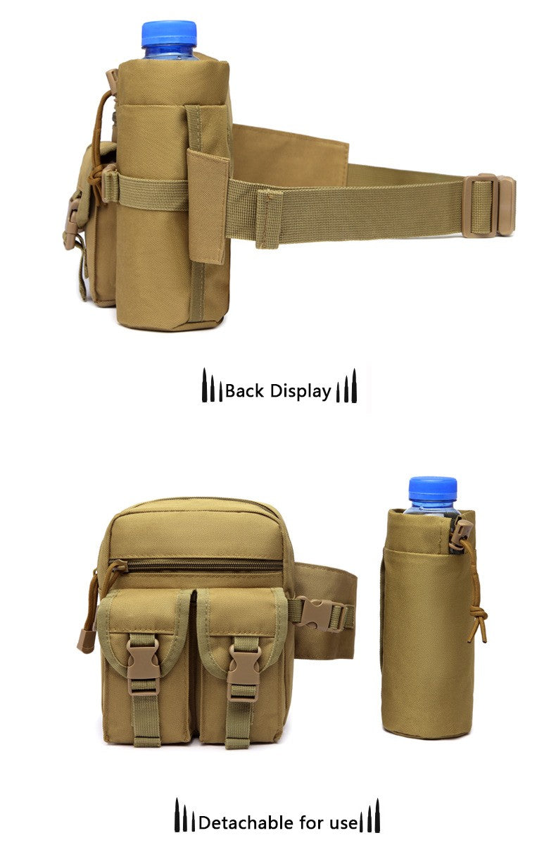 Outdoor Waist Bag Men Tactical Water Bottle Waterproof Bags Camouflage Hunting Hiking Climbing Bag Nylon Mobile Phone Belt Pack