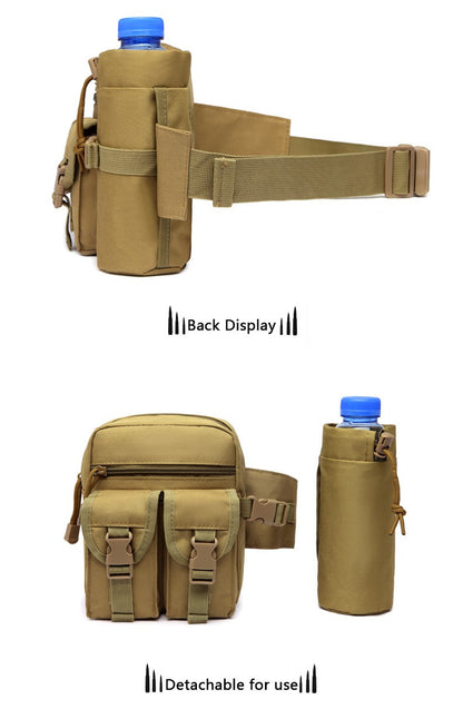 Outdoor Waist Bag Men Tactical Water Bottle Waterproof Bags Camouflage Hunting Hiking Climbing Bag Nylon Mobile Phone Belt Pack