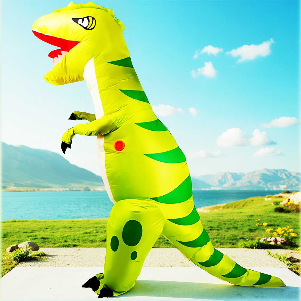 New T-Rex Skeleton Dinosaur Inflatable Costume Mascot for Adult Purim Carnival Halloween Party Cosplay Costumes Fancy Dress Suit