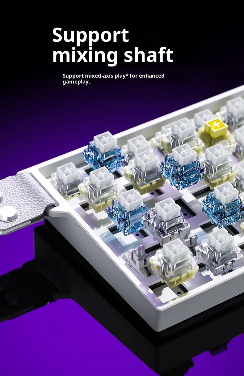 Teclado Magnético AULA MINI 60HE Pro Series Três Modos para Jogos E-sports RGB RT0.01mm Taxa de Varredura 8K Bateria de 4000mAh