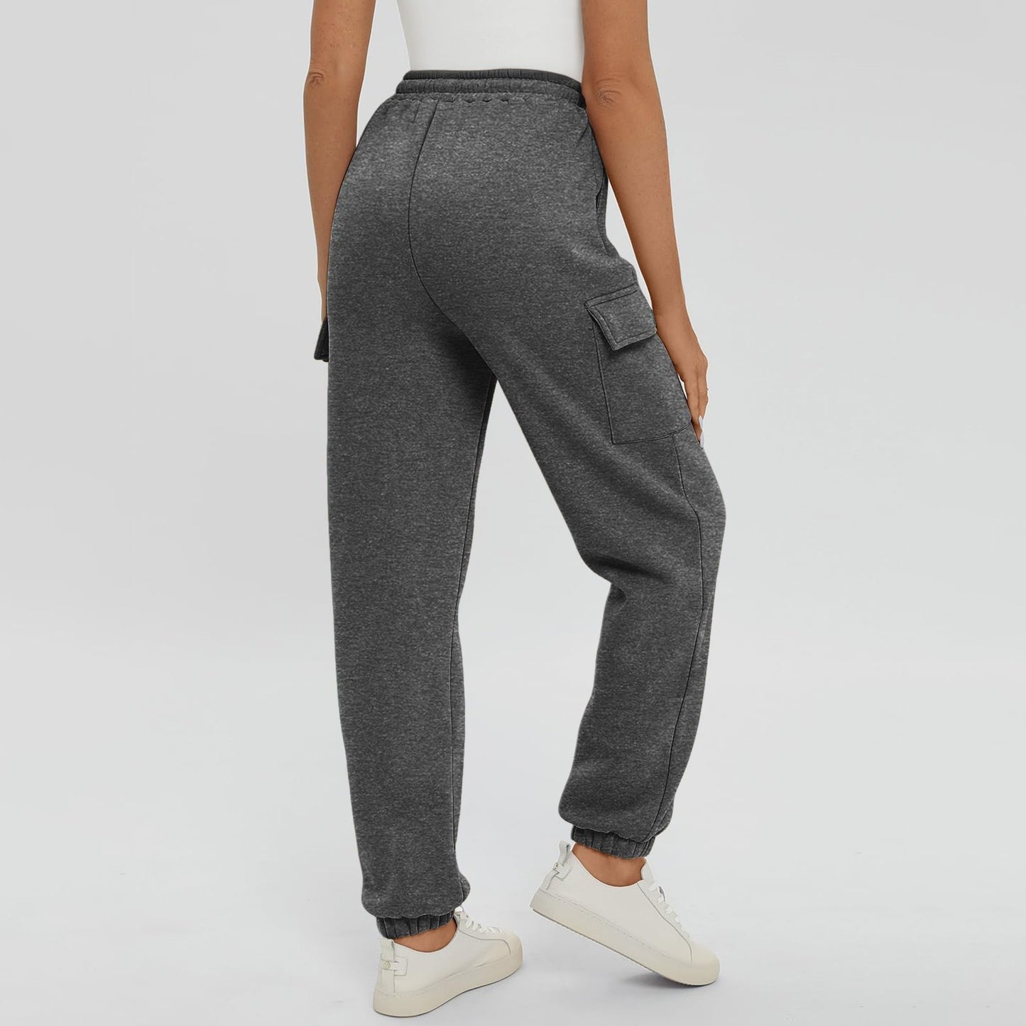 Women's Sweatpants Fleece Lined Baggy Athletic Jogger Trousers With Pockets 2025 Fall Casual Trendy Cargo Pants Fall Outfits