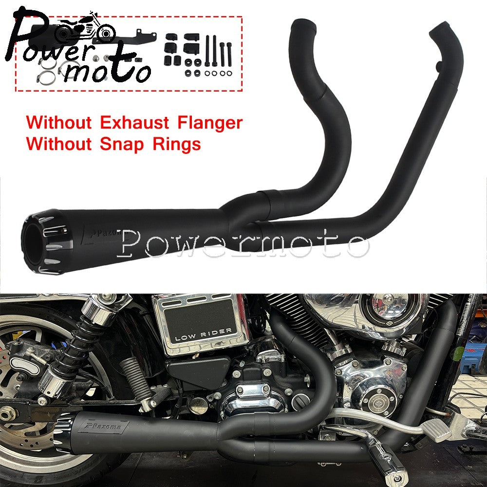 2-into-1 Full Systems Exhaust Motorcycle Complete Muffler For Harley  M8 Touring Road Glide CVO Street Electra Glide Road King