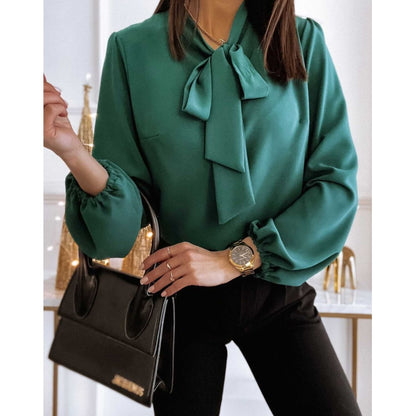 2025 Women Elegant Top, Loose Fitting Women Shirt, Spring Women Shirt 2024 Youth Women Fashion Trend, Red Long Sleeved Women Top