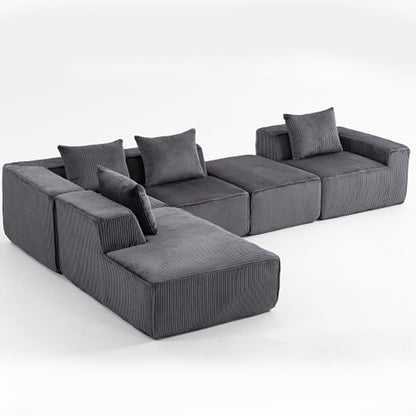 Sectional boneless Couch with L-Shape Chaise,Modern Modular sleeper Sofa with Deep Seat, Upholstered Couches for Room