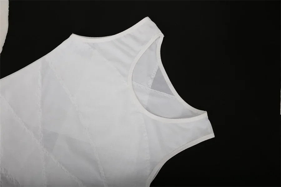 Men Fitness Clothes Compression Sports Vest Tight Base Layer Sleeveless Shirt Mesh Tops Singlet Sweatshirt Sportswear Activewear