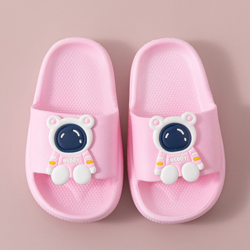 Children's Slippers for Summer Boys and Girls Indoor Bathroom Soft-Soled Thickened Anti-Slip Baby Slippers and Cool Sandals
