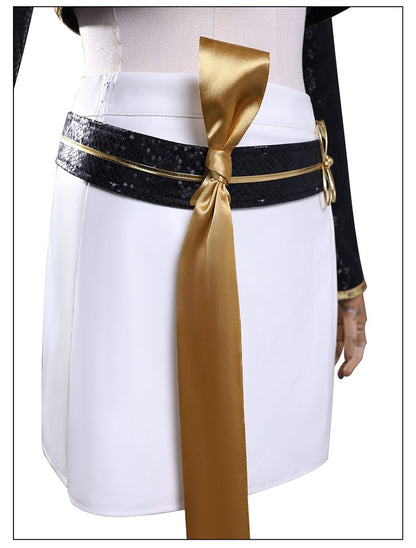 Black Golden Rumi Zoey Mira Cosplay Cosplay Costume Wig Women Suit Halloween Party Role Playing Outfit