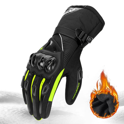 Luvas de Motocicleta Impermeáveis Masculinas de Inverno Luvas Protetoras de Motocicleta Quentes à Prova de Vento para Motocross com Tela Sensível ao Toque