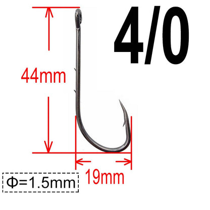 200 unidades Anzol Baitholder Ganchos para Pesca de Carpa Jig Anzol Grande com Farpa Aço de alto carbono