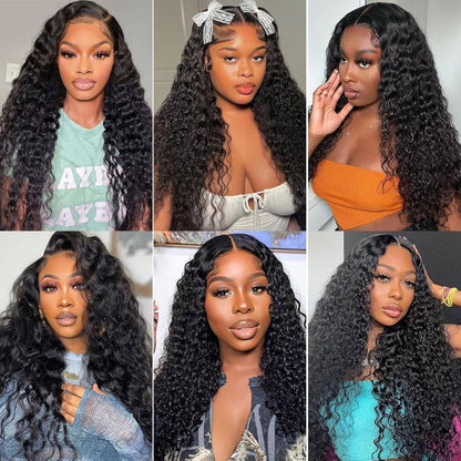 Cabelo Humano Liso Ondulado Profundo 12A 18 20 22 24 Polegadas Cabelo Virgem Brasileiro Não Processado Cacheado Profundo Quick Weave 3 Pacotes de Extensões de Cabelo