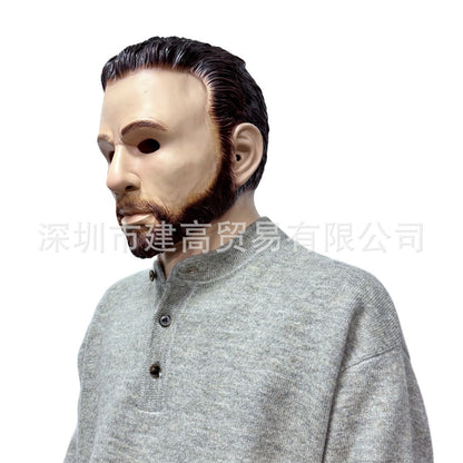 Old Man Mask Full Head Realistic Grandpa Face Wig Scary Elderly Costume For Halloween Party Centerpiece Home Display For Adults