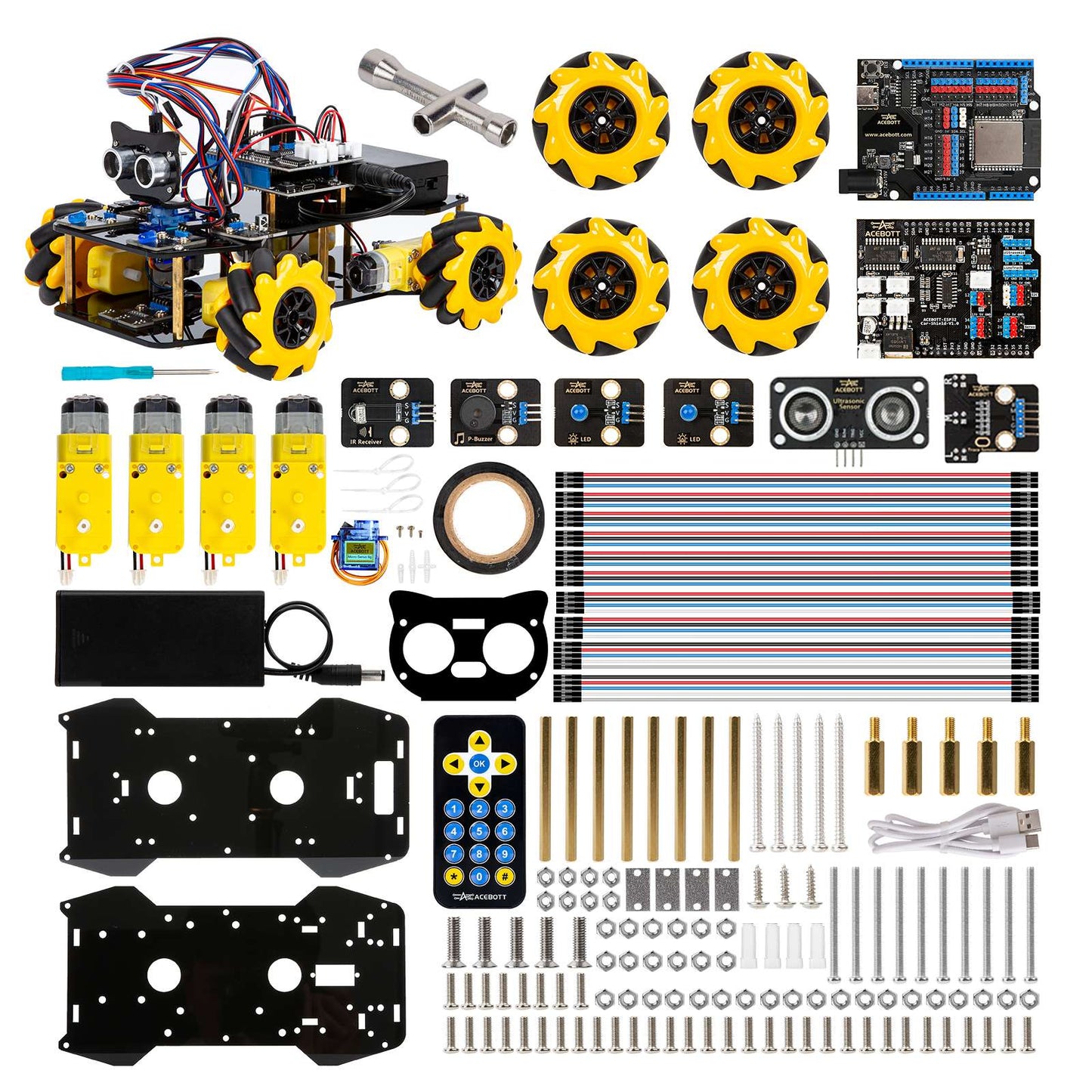 ESP32 Smart Robot Car Kit Carro de Controle Remoto para Projeto de Programação Arduino Kit de Codificação Científica de Educação STEM