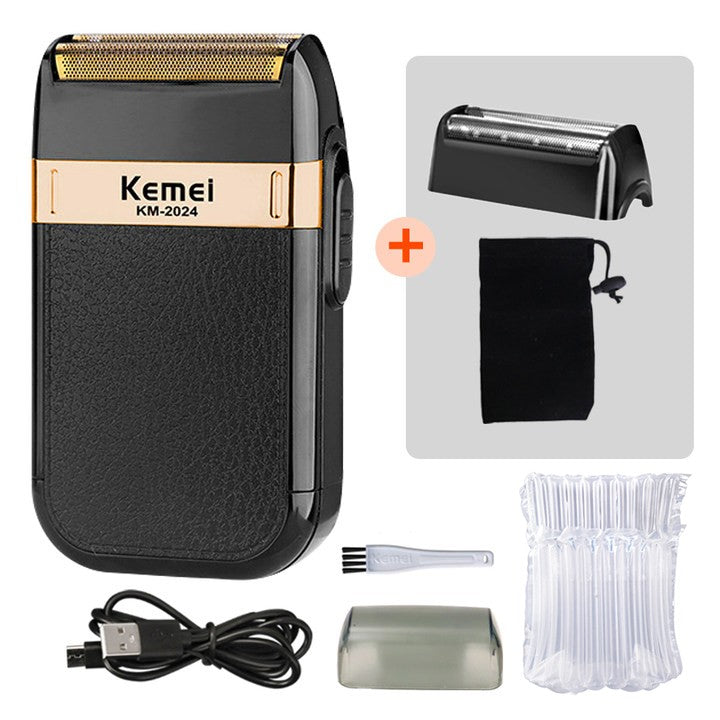 Kemei Electric Shaver for Men Waterproof Twin Blade Reciprocating Cordless Razor USB Rechargeable Shaving Machine Barber Trimmer