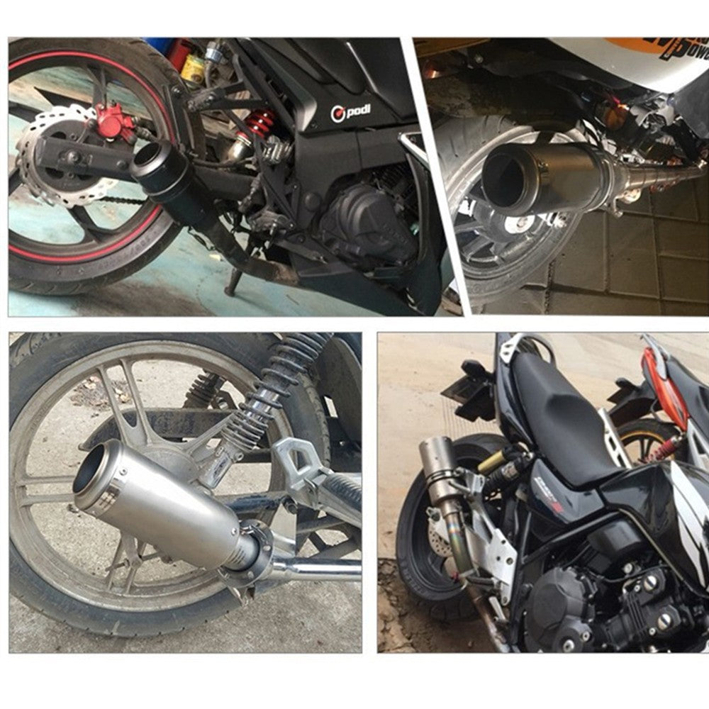 motorcycle exhaust inox muffler carbon fiber exhaust Universal 51/60mm with DB Killer for z900 R3 R25 MT07 MT09 R1 Z400 Z650