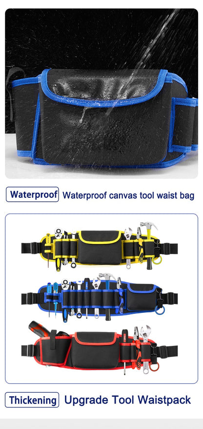 Hardware and electric Tool Bag Multifunction Oxford Cloth Thickened Maintenance Aerial Work Pocket Portable Tool Pocket Waistbag