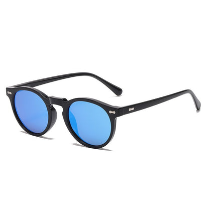 Óculos de Sol Redondos Retrô Masculinos Femininos Pequenos Moda Polarizados Óculos de Sol para Homens e Mulheres Óculos de Condução Estilo Vintage Literário