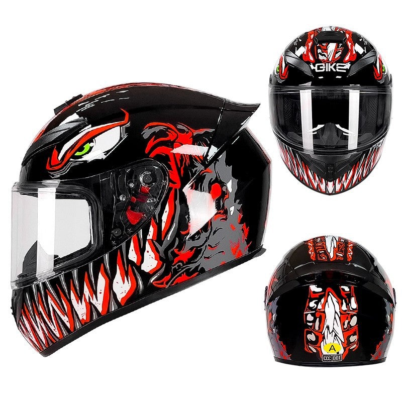 Capacete Fechado Bluetooth Retro para Motocicleta, Quatro Estações, Quente de Inverno, Antiembaçante, com Fone de Ouvido para Corridas de Rua