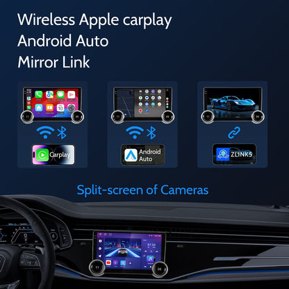 Haudio Double Din Car Stereo-Wireless CarPlay/Android Auto, 10.1" Car Radio with BT 4.1/2+64GB/Backup Camera/GPS/FM/AM Radio