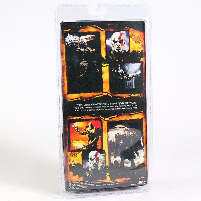 Boneco Kratos God of War 2 II NECA 7" com Armadura de Ares, Lâminas, PVC, Brinquedo, Presente de Natal, Varejo Quente