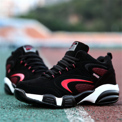 Plus Size Men's Trendy Colour Block Sneakers, Comfy Non Slip Lace Up Casual Durable Shoes For Men's Outdoor Activities