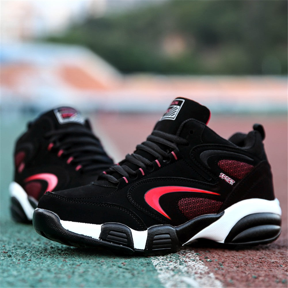 Plus Size Men's Trendy Colour Block Sneakers, Comfy Non Slip Lace Up Casual Durable Shoes For Men's Outdoor Activities