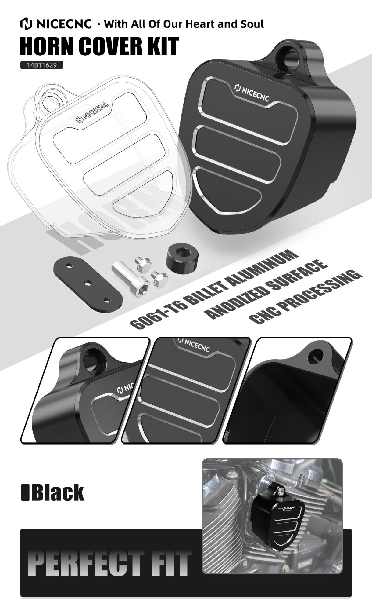 Para Harley Street Glide FLHX 2017-2023 Kit de Cobertura da Buzina Road King FLHR Road Glide Special FLTRXS Ultra Limited FLHTK Electra Glide