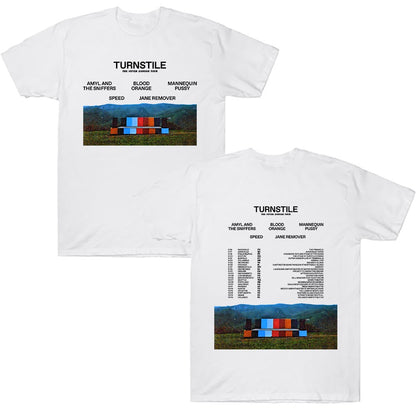 Turnstile The Never Enough Tour2025 T Shirt Gift for Fan Cotton Crewneck Short Sleeve Hip Hop Rock Street Tee Men Women Rock Top