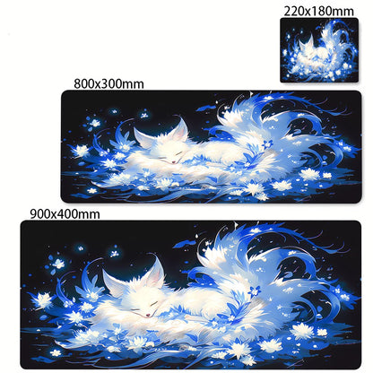 Cute Red Fox Mousepad HD Kawaii Animal Desk Mat Lock-Edge XXL Pads XXL Office Accessories Large Gaming Keyboard Mats For Gamer