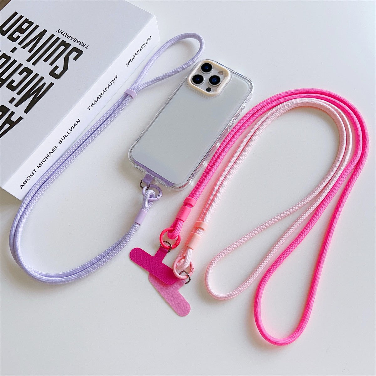 1 Peça Cordão Universal Longo para Celular Alça de Pescoço ou Transversal com Clipe de Conexão para Capa