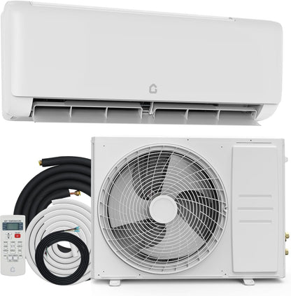 Ar Condicionado Split Mini 12.000 BTU com Bomba de Calor 18.5 SEER Refrigera até 70 m², Inversor CA com Controle Remoto Eficiente em Energia