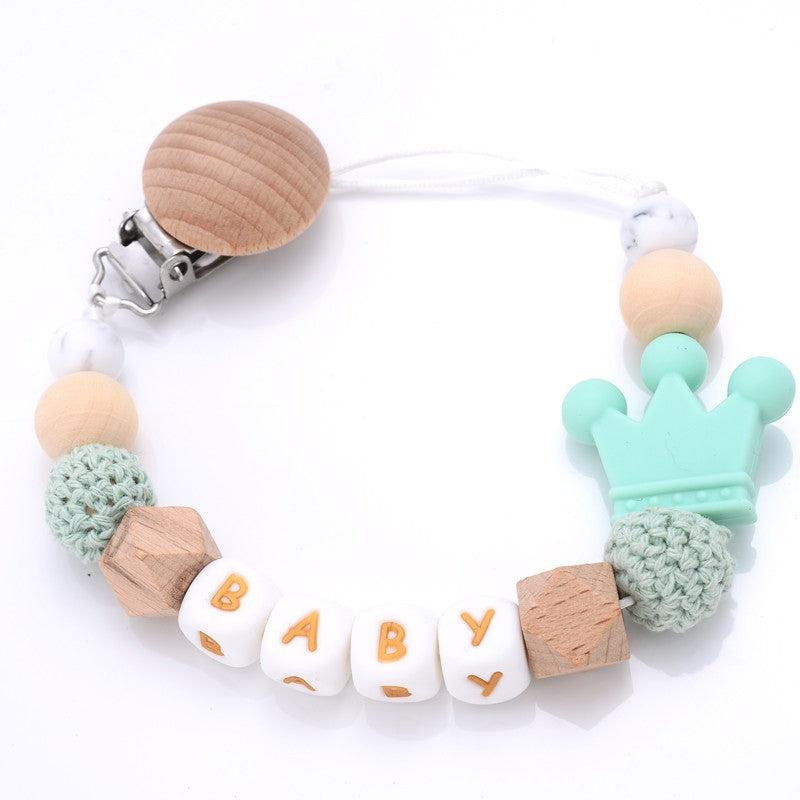 New 5 Colors Baby Teether Handmade Making Pacifier Clips  Holder Chains Silicone Pacifier Chain Clip Baby Teething Chain