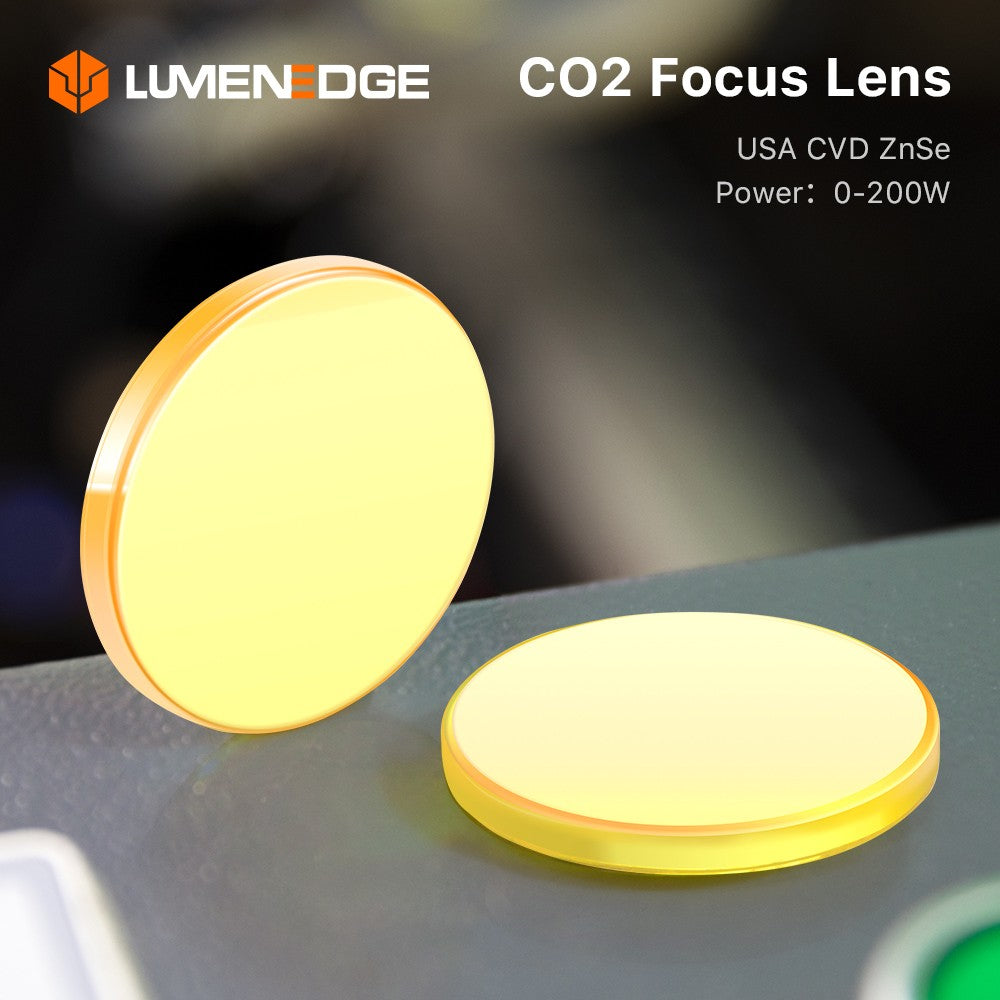 Lente de Foco CO2 Znse CVD LumenEdge USA Diâmetro 18 19,05 20 mm Distância Focal 38,1 50,8 63,5 101,6 127 mm para Máquina de Corte e Gravação a Laser