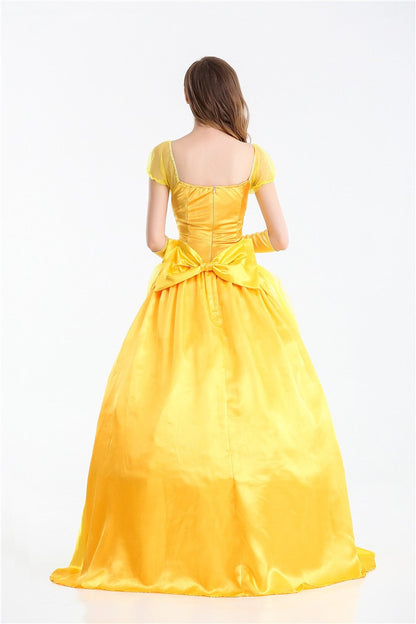 Halloween Costume Belle Princess Dress Adult Beauty and Beast Anime Belle Dress Cosplay Performance Women Birthday Gifts