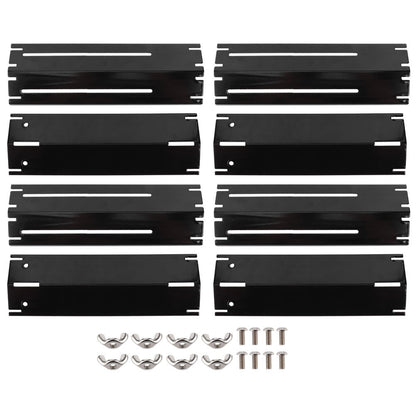 2/4 pares de placas de aquecimento ajustáveis para grelha, chapas de aquecimento para churrasqueira a gás, capa de queimador