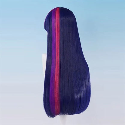 Pony Friends Twilight Sparkle Peruca Cosplay Ombre Cor Sintética Longa Reta Peruca Anime Coser Peruca de Alta Qualidade Festa de Halloween