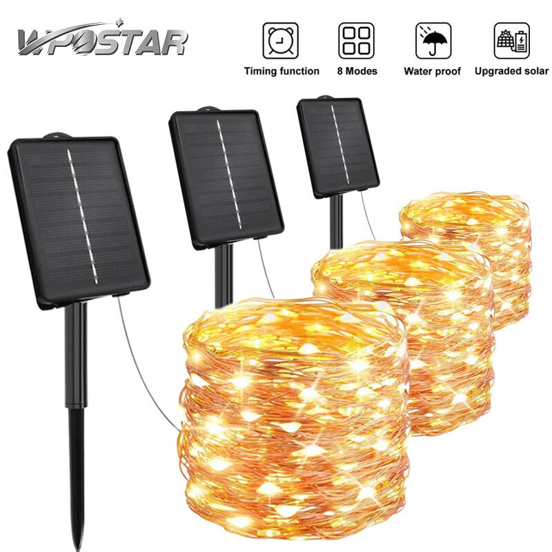 100/200 Leds Solar Fairy Light Outdoor Garland Solar Lamp for Courtyard Christmas Tree Garden Waterproof