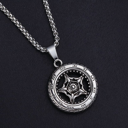 Colar de Máscara Ponta de Lança Cruz Pingente de Moda Charme Sol Bússola Esqueleto Pentagrama Corrente de Suéter Joias Para Homens Mulheres Presentes