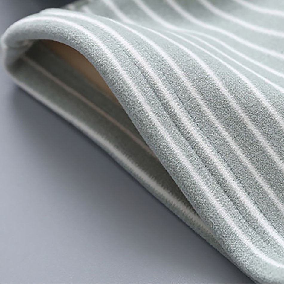 Autumn Winter Boys Girls Plush Striped Clothing Set Kids Cozy and Warm Sleepwear Pajamas Suitable for Children Daily Wear