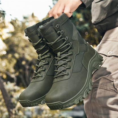 Botas impermeáveis de alta qualidade para homens grandes para caminhadas e treinamento em campo de batalha ao ar livre no outono de 2025